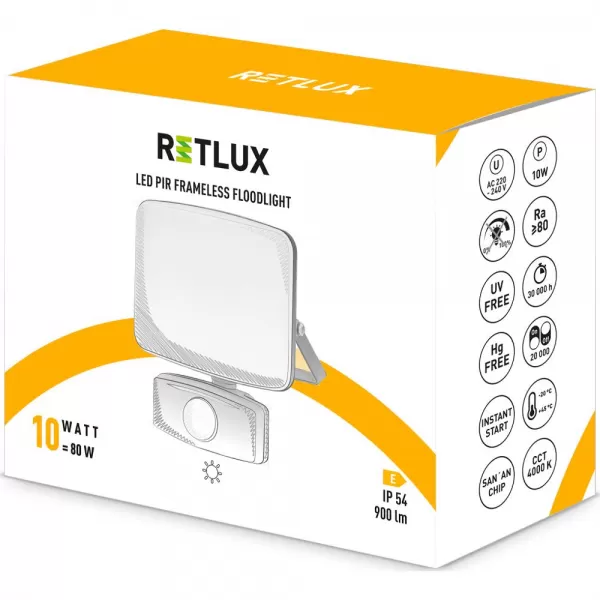 RSL 255 LED REFL.10W 4000K PIR RETLUX