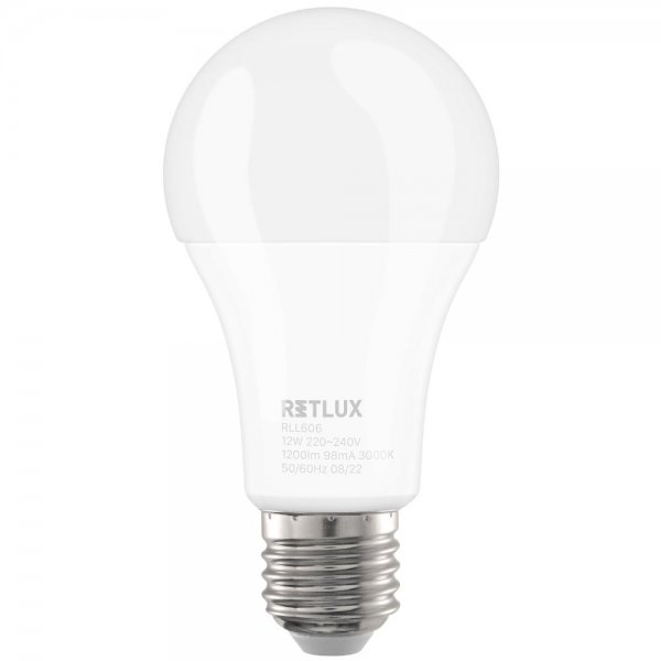 RLL 606 A60 E27 bulb 12W WW D RETLUX