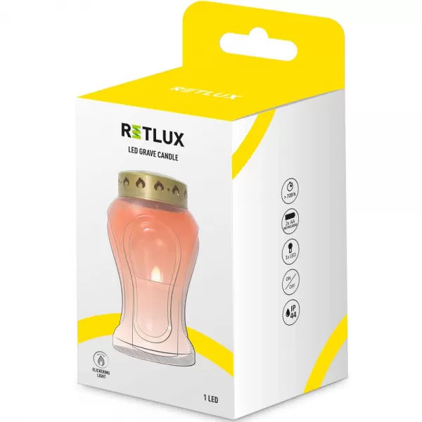 RLC 39 LED svíčka hřbitovní 168MM RETLUX