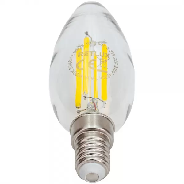 RFL 605 Filament C35 E14 can.2,3W WW A RETLUX
