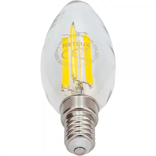 RFL 606 Filament C35 E14 can.4W WW A RETLUX