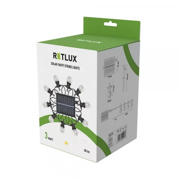 Solární párty řetěz 10LED RETLUX RGL 123