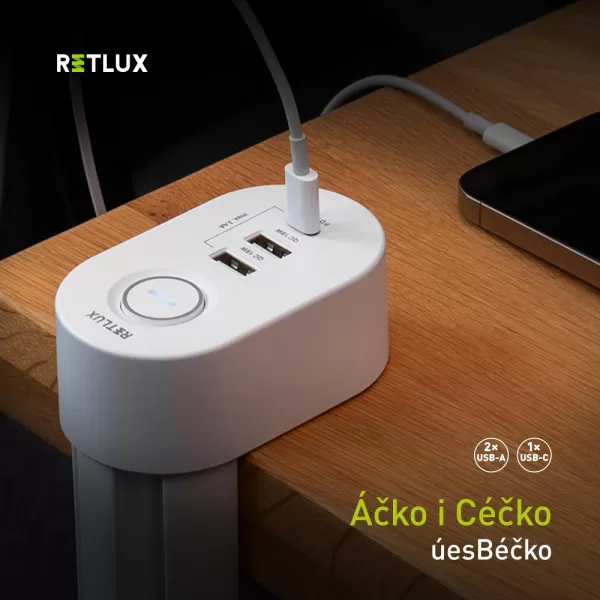 RPC 72 prodlužovací přívod pod stůl USB WT RETLUX
