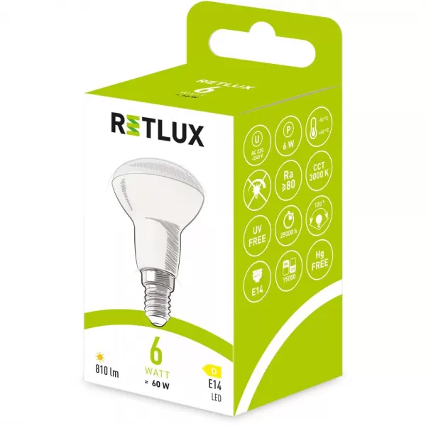RLL 621 R50 E14 Spot 6W WW D RETLUX