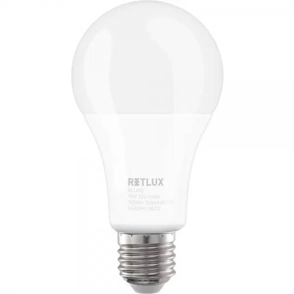 RLL 410 A65 E27 bulb 15W CW RETLUX